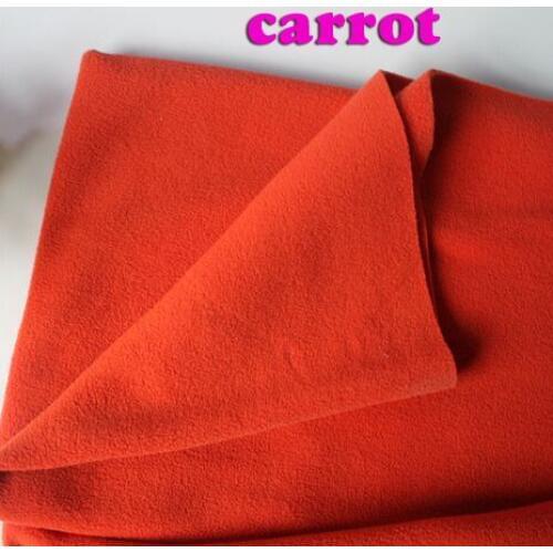 Carrot double-sided Polar Fleece Fabric anti-pilling Hoodies Blankets Lining Fabric Sold By The Yard Free Shipping