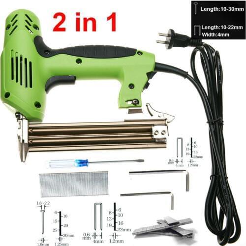 2 In 1 Nail Gun Framing Tacker Electric Nails Staple Gun 220V 1800W Power Tool Stapler Gun for Furniture