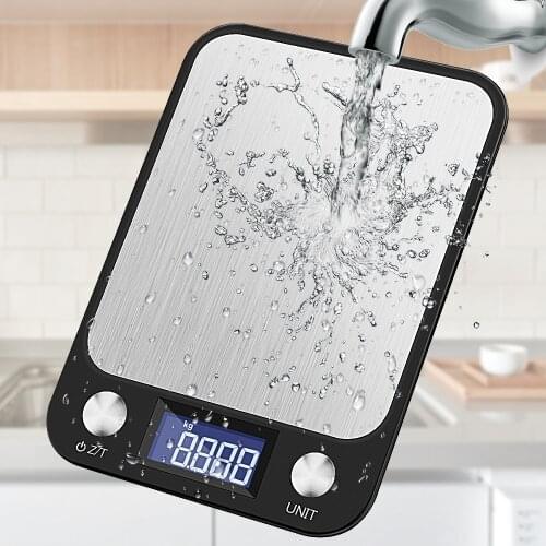 5-10kg Kitchen Scale Touch Button LCD Display Multi-Function Digital Food 0.1g Stainless Steel Weighing Cooking Tools Balance