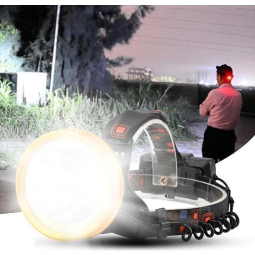 Litwod Z90 5000lm xm-l t6 + COB headlight powerful led headlamp ues 18650 battery rechargeable head lamp torch Outdoor camping