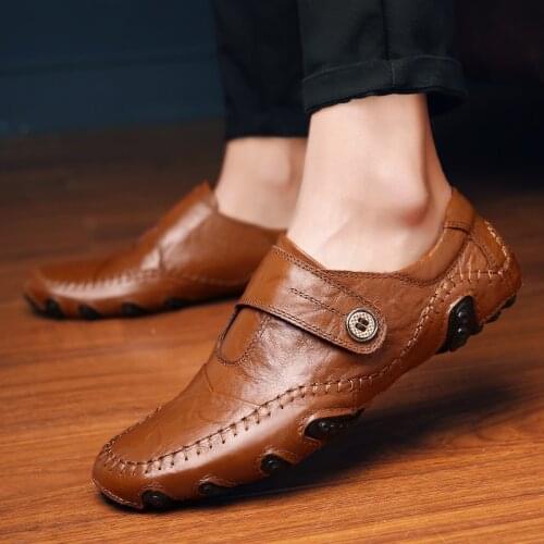 Mens sneakers Split Leather Loafers Man Casual Sneakers Male designer Octopus Rubber shoes for Men Flat Leather Moccasins