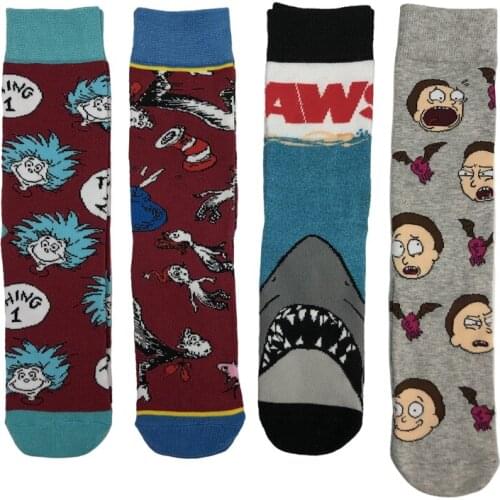 Cartoon Personality Hip-hop Cute Funny In Tube Calf Socks Street Fashion Sport Fresh Leisure Skateboard Men And Women Tide Socks