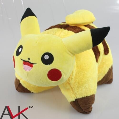 Pokemon Pikachu Plush Stuffed Doll Pillow Cushion Cartoon Pickup Foldable Cushion Plush Childrens Gift Toy
