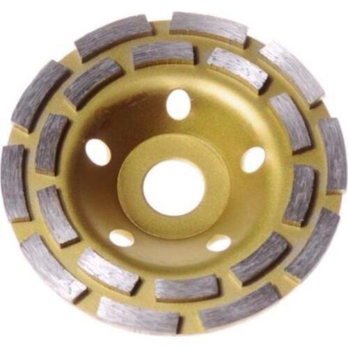 New 5'' 125mm Diamond Grinding Wheels Cup Double Row Grinding Disc Brick Concrete Cut for Angle Grinder