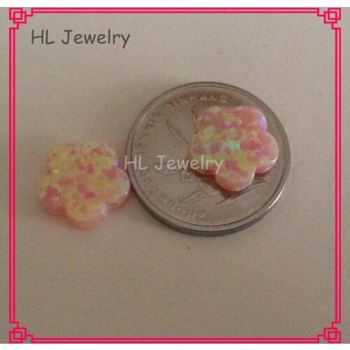 Wholesale Op08 Color 5C Flower Synthetic Fire Opal 50PCS/Lot Free Shipping 10MM Flower Opal Beads