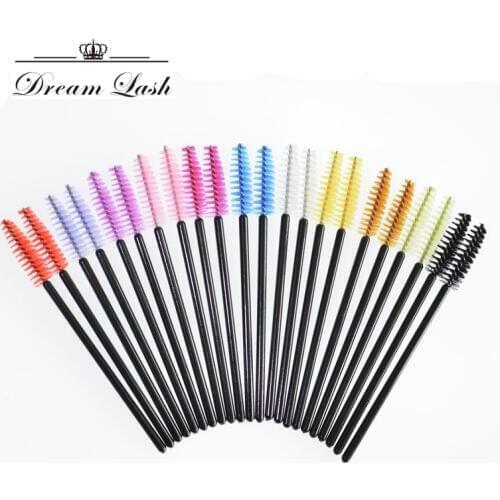 Colorful Brushes Mascara Wands for Eyelash Extension Disposable Brush Wand Eyelash Mini Brush Spoolers Makeup Tool