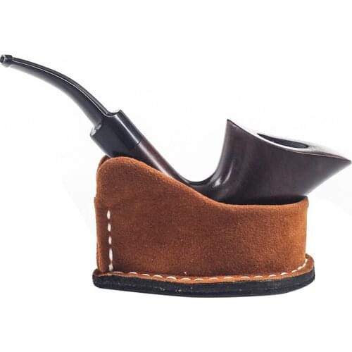 1pcs Portable Pipe seat Single Bucket Sofa Seat Smoking Tobacco Pipe Cowhide Stand Display Rack pipe Accessories