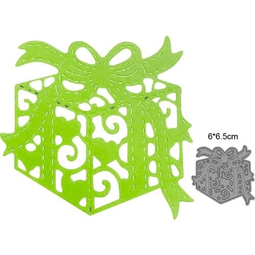 Christmas Gift box case tree elk Deer Petal Metal Cutting Dies Stencil Scrapbooking DIY Album Stamp Paper Card