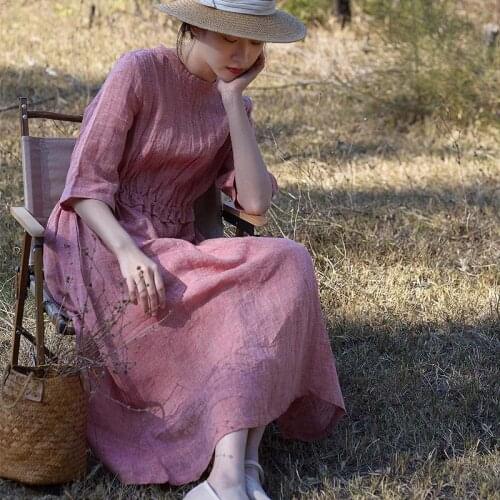 SCUWLINEN Long Sleeve Summer Dresses