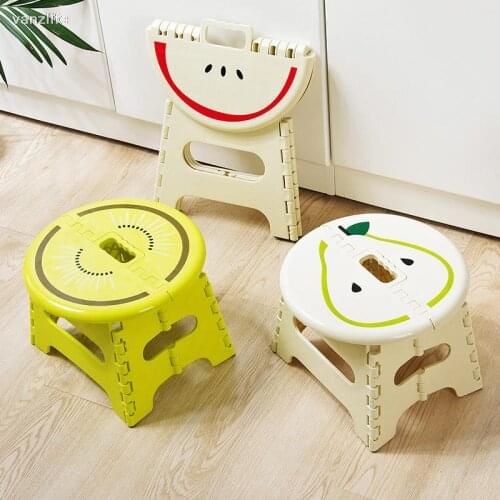 Folding stool plastic portable non-slip family adult children small chair outdoor portable thick Maza small bench
