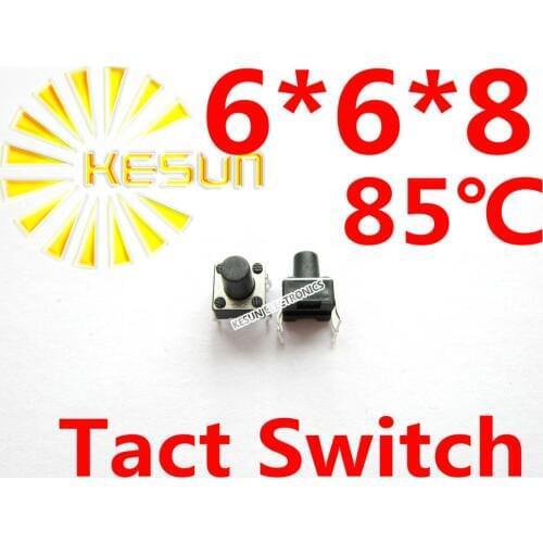 1000PCS DIP 6X6X8 Tactile Tact Push Button Micro Switch Momentary