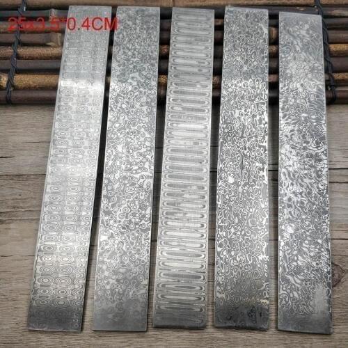 VG10 High Hardness Rose Sandwich Pattern Damascus Steel Raw Material DIY Blade Blank Knife Customizable Steel Strip