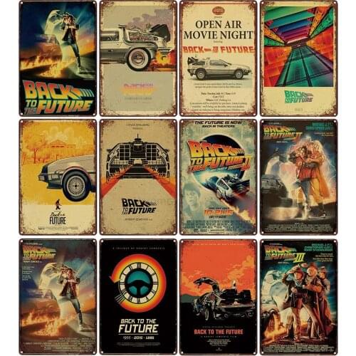 Vintage Famous Fiction Movie Tin Sign Back to Future Retro Classic Poster Bar Bedroom Wall Sticker Art Plaques Metal Iron Plate