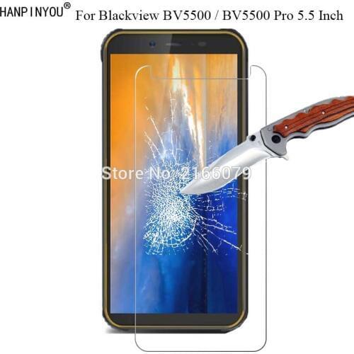 1 Pc / 2 Pcs 9H 2.5D Tempered Glass Screen Protector For Blackview BV5500 / BV5500 Pro 5.5" Protective Film Guard + Clean Tools