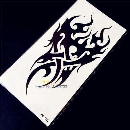 1PC Black Indian Totem Temporary Tattoo Stickers For Men HQS-A52 Cool Design Tattoo Armband Paste Body Art Arm Sleeve Tatoo Temp