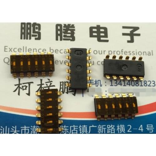 1PCS Original Japanese Alco GDS06S DIP SW Switch 6 Ping Dial Code 2.54 Pin Film Patch
