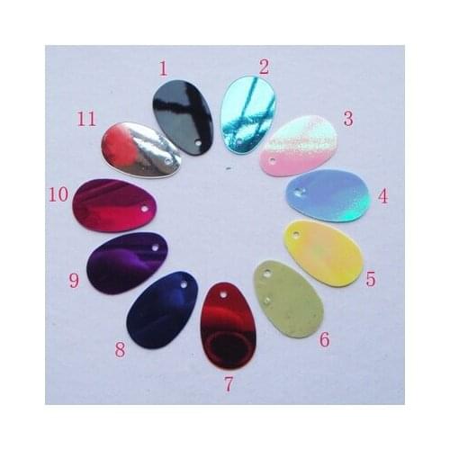 2015 new arrival 18 Mixed color 12*20mm Egg Oval Shape Sequins wedding dress decoration(40 different design)