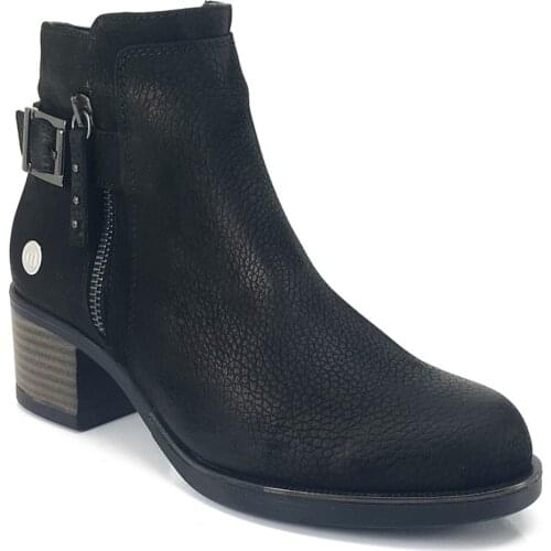 2021 Trend Yeni Sezon Model %100 Deri Ayakkabı İle Kişiye Özel ve Rahat Siyah Nubuk Mammamia 4710 Günlük Bayan Bot