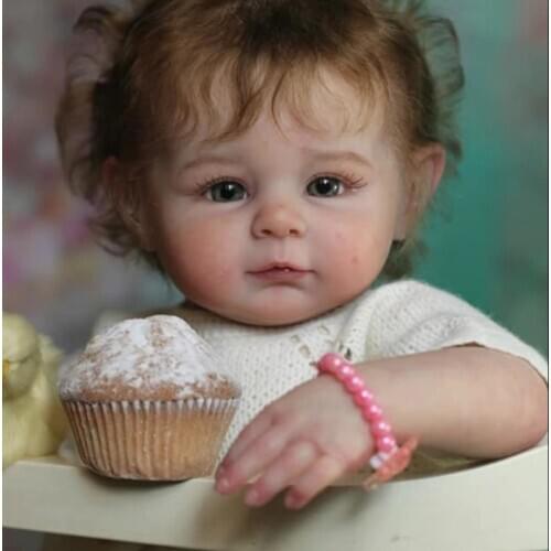 22 Inches DIY Reborn Baby Doll Lifelike Newborn Bebe Vinyl Unpainted Archie Toys New Year Girls DIY Blank Doll Kit