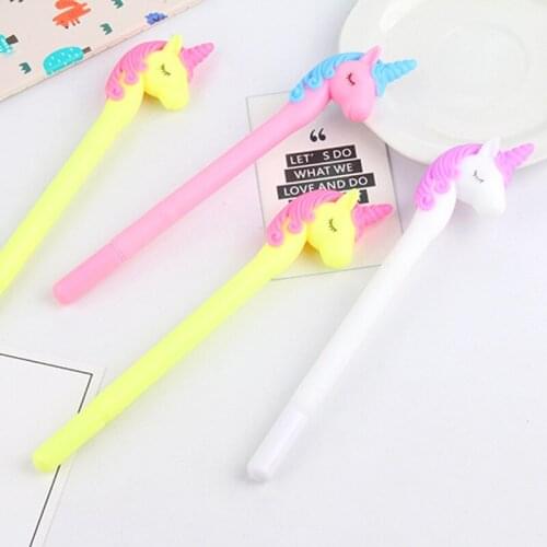 36PCS Creative Cartoon Unicorn Neutral Pen Cute Student Fresh Water Pen Cute Stationary Supplies Office Accessories