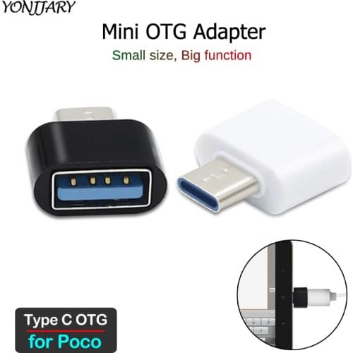 2Pcs Type-C OTG Adapter for Xiaomi Poco X3 NFC X2 M2 F1 F2 Pro Mi 5 6 8 9 SE 9T 10 Pro Mi A1 A2 USBC OTG Data Converter