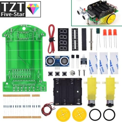 D2-4 Ranging car parts diy kit Ultrasonic module Intelligent ranging car kit for Arduino
