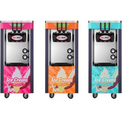 2100W Automatic Three - Color Vertical Ice Cream Machine Intelligent Sweetener Ice Cream Machine BJ918CW-D2