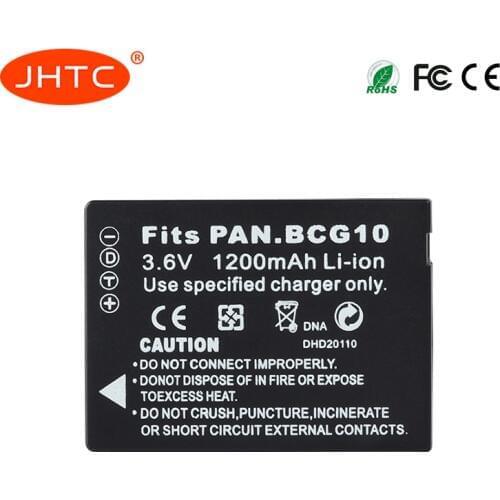 JHTC 1200mAh DMW BCG10 DMW BM7 Battery For Panasonic Lumix DMC-3D1 DMC-TZ7 DMC-TZ8 DMC-TZ10 DMC-TZ18 DMCTZ19 Battery Dmw-Bm7