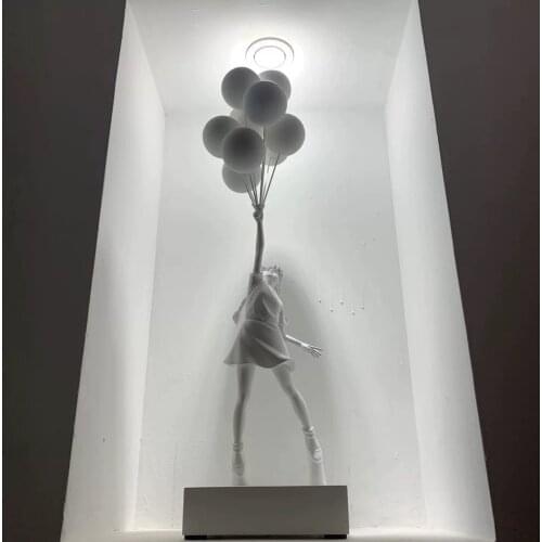 Banksy Balloon Girl healing tie pendant sculpture bubble