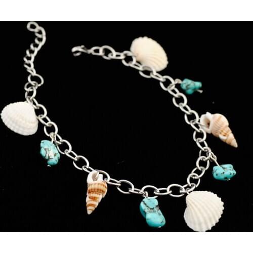 Stainless Steel Conch Shell Anklet Leg Bracelet For Women Foot Jewelry Feet Anklet Beach Accessories BFF Bracelet Femme