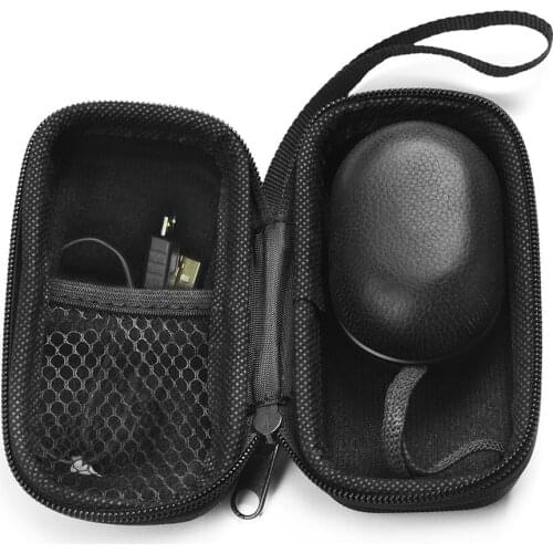 Portable Hard Shell Bluetooth Earphone Storage Case Bag for Headset and Charging Cables Storage Black Case