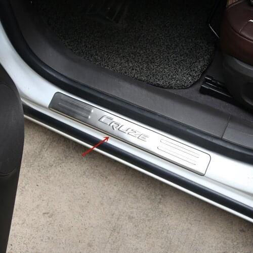 For Chevrolet Cruze 2009-2015 stainless steel car threshold guard anti-scratch protection decoration car accessories