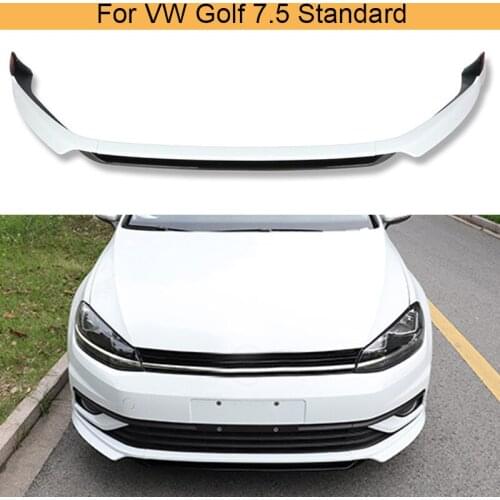 For VW Volkswagen Golf 7.5 Standard Hatchback 4-Door 2018 2019 PP Black White Red Painted Front Bumper Lip Splitters