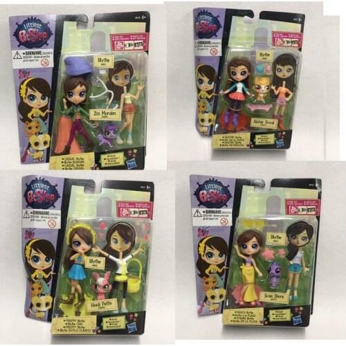 Hasbro Anime LPS Littlest Pet Shop Action Figure Blythe Heidi Petite Princess Girl Pet Dress Up Play House Toys Set Kids Gift