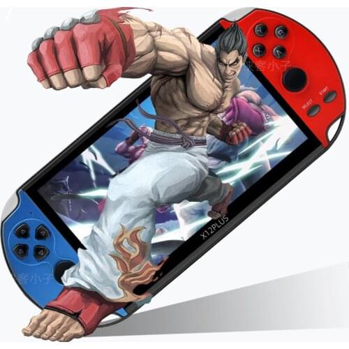 X12 Plus 7 inch LCD Video Game Console 1000 Games 16GB Handheld Double Joystick Game Controller MP5 Player AV Output TF Card
