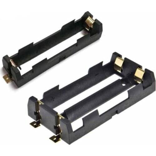 15pcs/lot 1x 2x 18650 battery holder smd smt Batteries Storage Box Case With Bronze Pins 1 2 slots 18650 Battery Shell