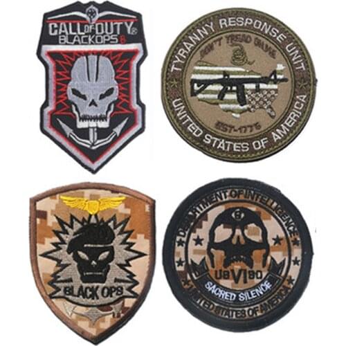 Tyranny Response Unit Embroidered USA Patch Multicam Black Ops Emblem DIY Patches for Clothing Tactical Badge Parche Militar