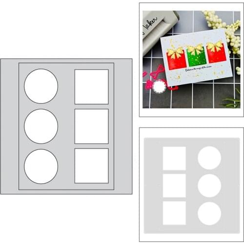 2020 New Square Frame Background Metal Cutting Dies and Circle Embossing Die Cut Scrapbooking For Crafts Card Making no Stamps