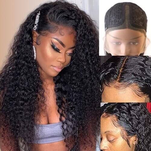 Transparent Water Wave Lace Closure Human Hair Wigs Pre Plucked 13x6x1 Lace Frontal Wigs Brazilian T Part Transparent Lace Wigs