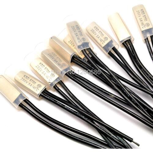 Temperature control switch KSD9700 135 degrees normally closed thermal protector / temperature controller 5A / 250V