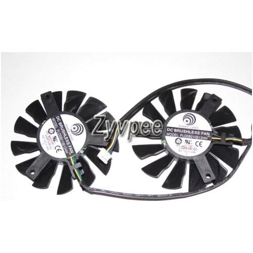 PLD08010B12HH 12V 0.35A 4Wires R7850 HD7850 R7950 HD7950 R7870 HD7870 Cooling Fan a set of 2pcs