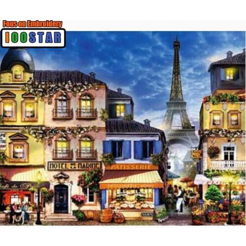 Full diy diamond embroidery paris,diamond painting city landscape tower,5d diamond embroidery,,diamond painting tower decor
