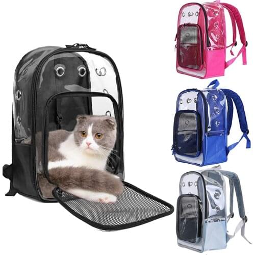Transparent Dog Carrier Bag Breathable Shoulder Bags Parrot Cat Bird Backpack Kitten Carrying Cages Outdoor Travel Pet Supplies