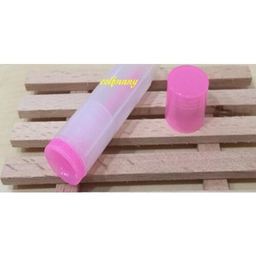 2000pcs/lot Colourful Lip Balm Empty bottle tube 5ml lipbalm plastic pipes tubes 5g Lipstick bottle Refillable Bottles
