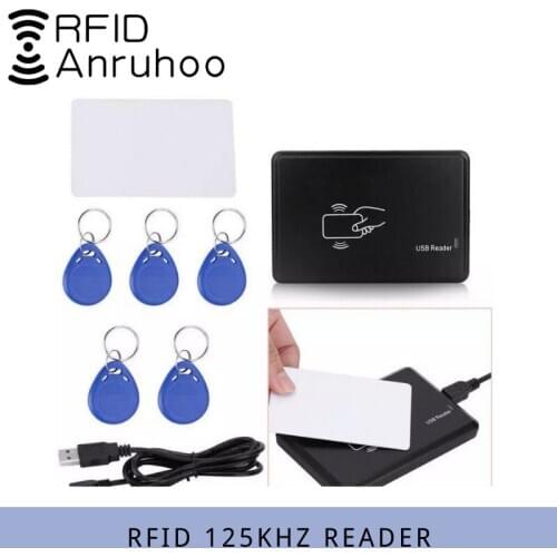 USB Access Control Card Reader RFID Smart Chip Card Writer 125Khz T5577 EM4305 Duplicator Copier Supports Windows