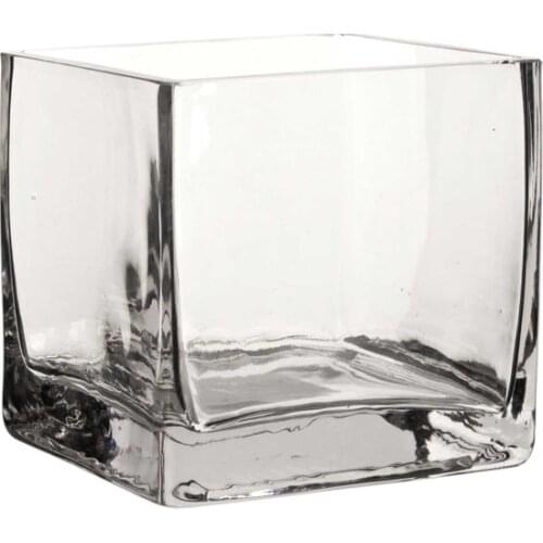 Modern Glass Cube vase 12x12x12 cm vase jarrón ваза vaso مزهرية