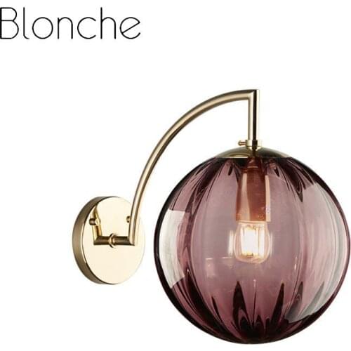 Modern Glass Ball Wall Lights Simple Led Wall Lamp Sconce for Bedroom Living Room Corridor Loft Home Decor Round Light Fixtures