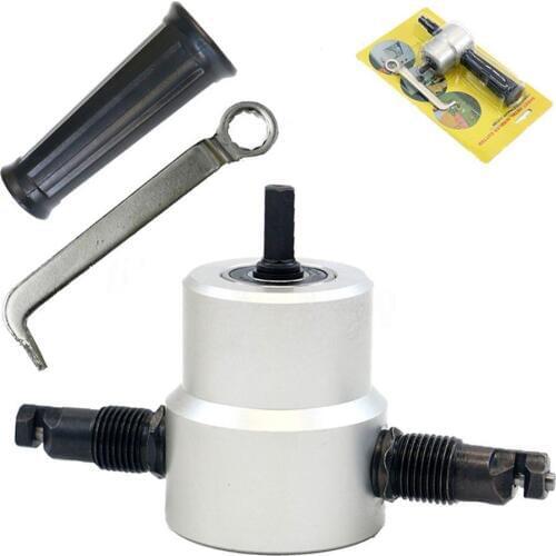 Sheet Metal Cutting Nibble Metal Cutting Double Head Nibbler Blade Saw Cutter Tool Drill Accessory Metal Cutting Machine