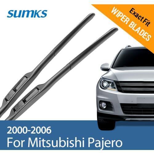 SUMKS Wiper Blades for Mitsubishi Pajero 20"&20" Fit Hook Arms 2000 2001 2002 2003 2004 2005 2006