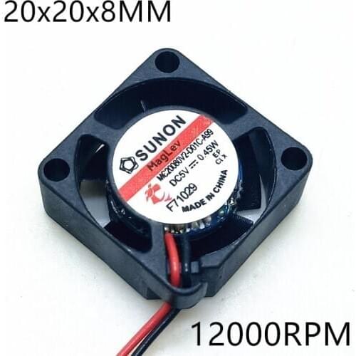 5pcs 12000rpm NEW Sunon 2008 5v 0.45w 2CM 20MM fan 20*20*8MM Cooling fan ultrathin fan mini laptop fan 2wire